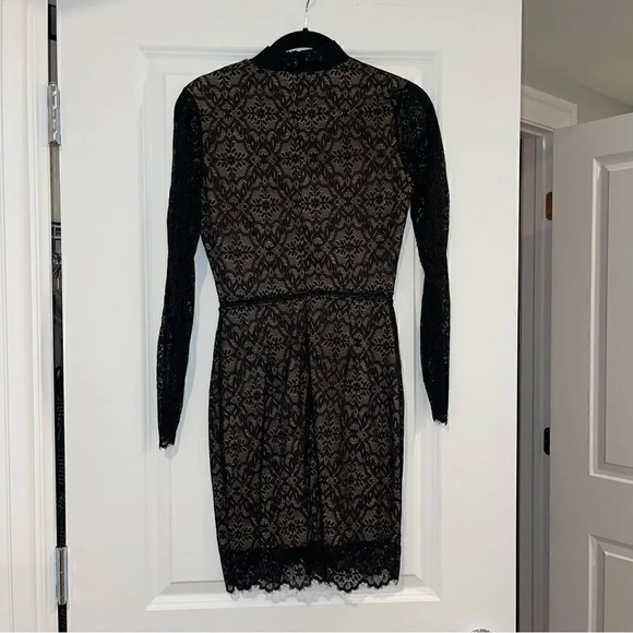Wilfred Aritzia Black Janvry Lace long Sleeve Dress - Picture 7 of 9